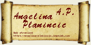 Angelina Planinčić vizit kartica